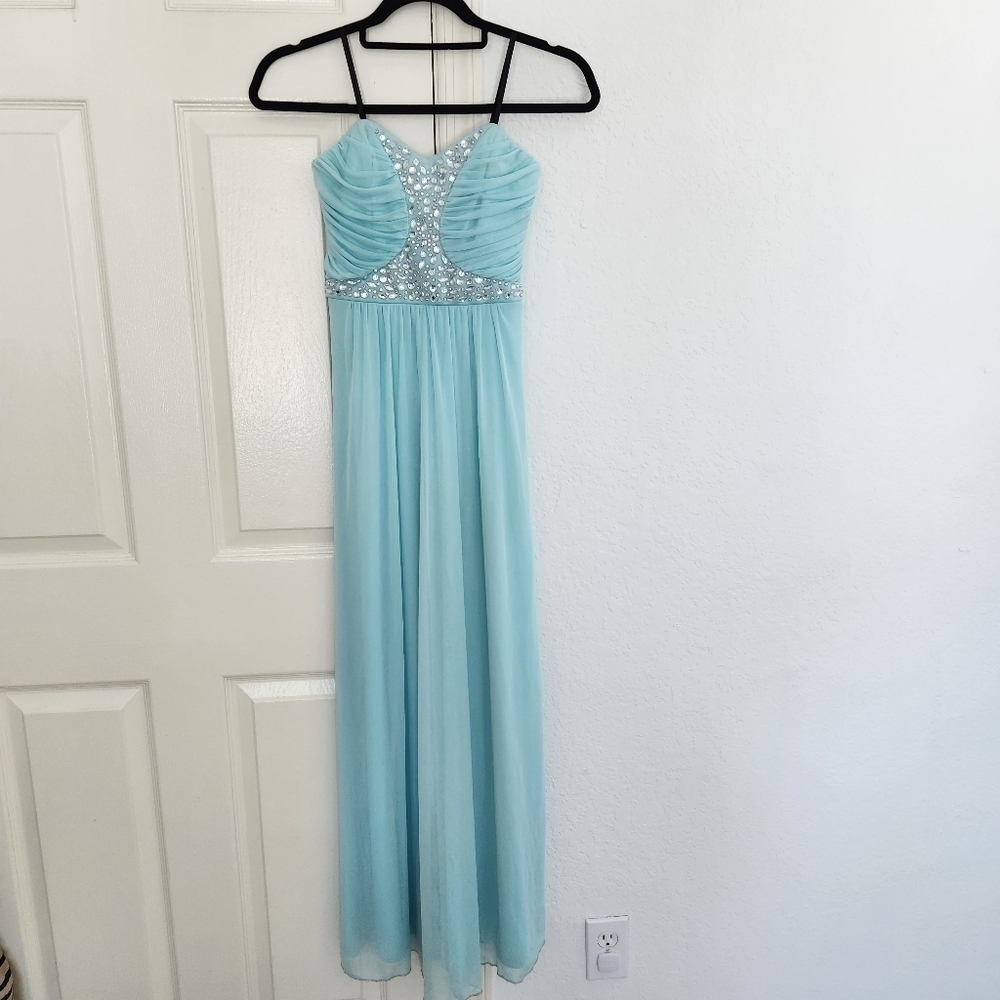 Elegant Blue Prom Dress